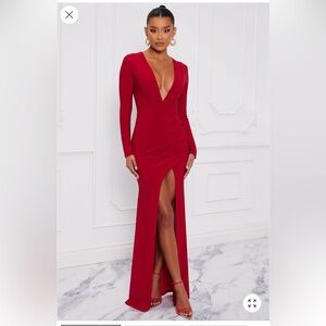 Elegant Red Evening Gown